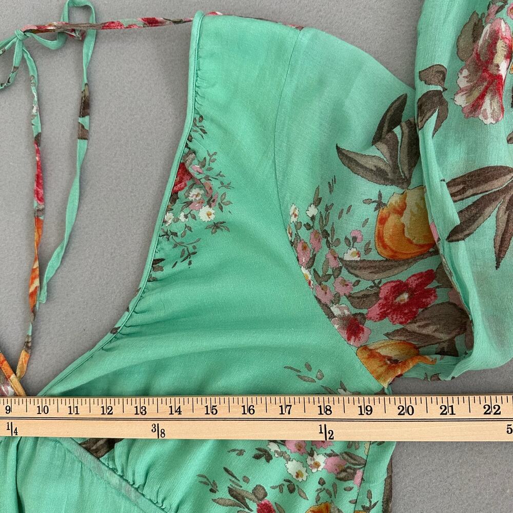 Auguste the Label Jennifer Maxi Dress Green Floral Boho Lightweight Lined Size S - Picture 13 of 16